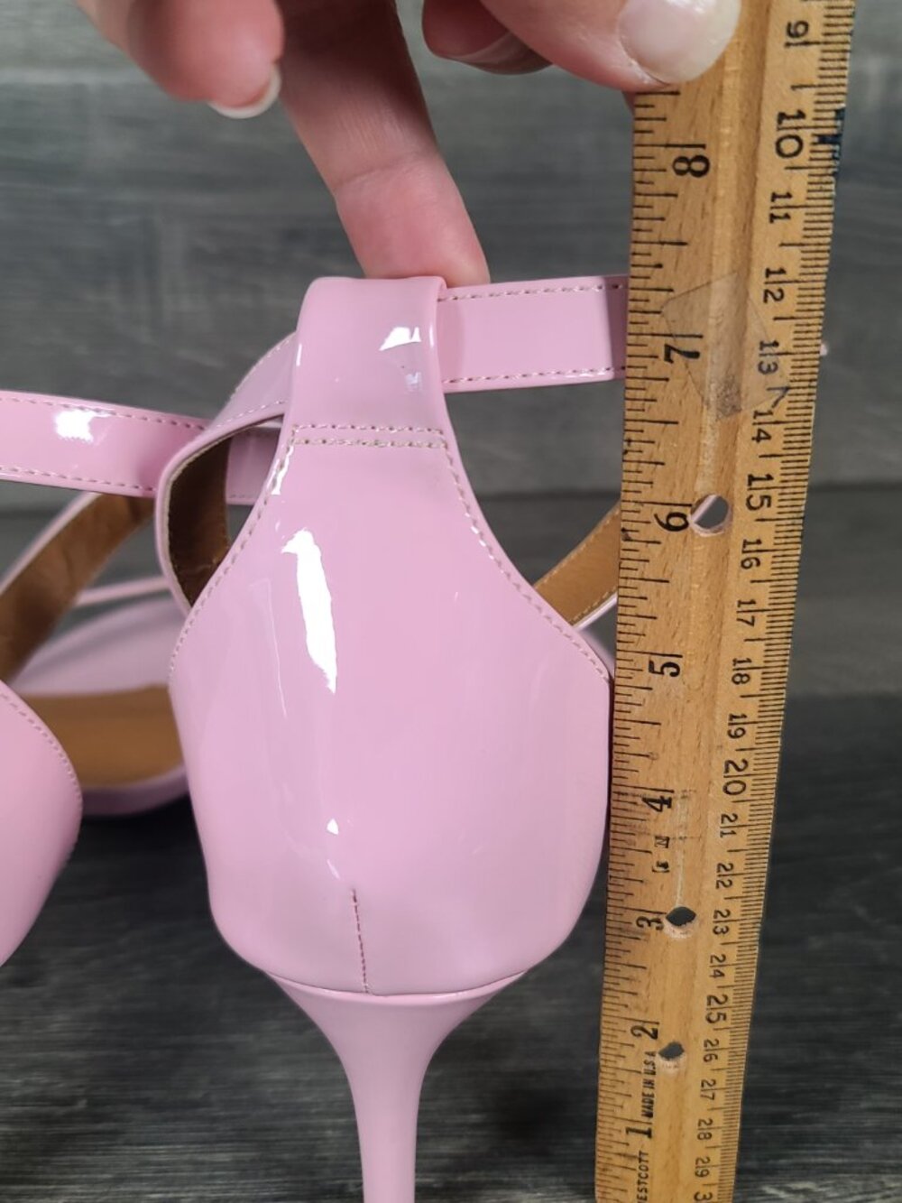 Maiernisi Jessi Pale Pink Ankle Strap Kitten High Heels Size 16 - Picture 5 of 12